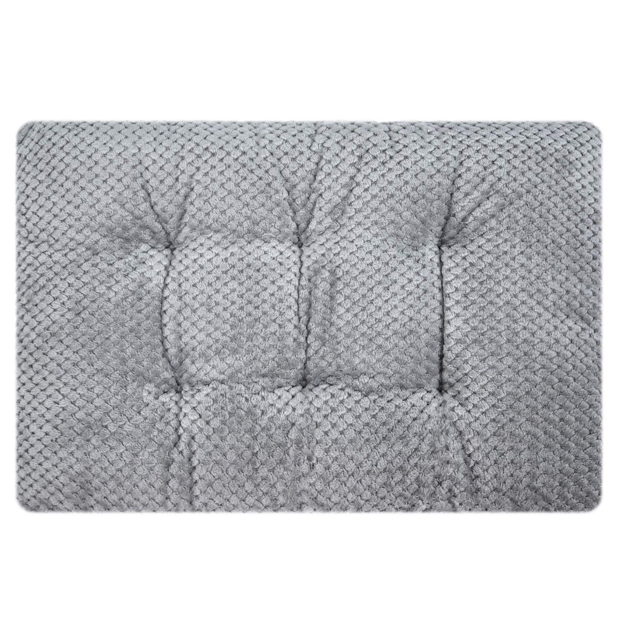 WONDER MIRACLE Fuzzy Deluxe Pet Beds, Super Plush Dog or Cat Beds Ideal for Dog Crates, Machine Wash & Dryer Friendly (15" x 23", S-Grey)