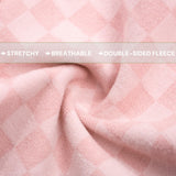 Dog Fleece Onesie for Cold Winter, Stretchy Dog Winter Bodysuit Adjustable Puppies Jumpsuit Doggie Pajamas Pet Clothes, Pink, 2X-Large