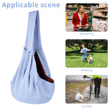 Small Dog Cat Sling Carrier,Hands Free Reversible Pet Carriers Bag,Pet Carrier Shoulder Crossbody Pet Slings Suitable for Puppy, Small Dogs, and Cats for Outdoor Travel (Blue)