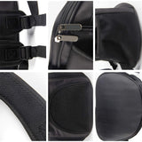 Dog Carrier Backpack Breathable for Small Pets/Cats/Puppies, Pet Carrier Bag with Mesh Ventilation, Safety Features and Cushion Back Support, for Traveling, Hiking, Camping, Walking & Outdoor, Black