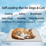 Rzxlszy Cat Cooling Mat 20" x 15" Small Pad for Dogs Sleeping Mats for Dog and Cat Durable Self Cool Pet Blanket Outdoor Indoor Non-Slip Cooling Dog Crate Mats (Gray)