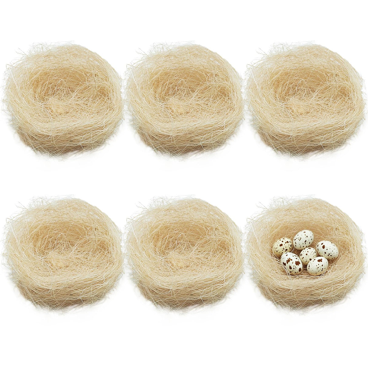 kathson Bird Nesting Materials Coconut Fiber Bird Nest Bedding Material Warm and Breathable Linen Silk for Bird Small Animals (6 Pack)