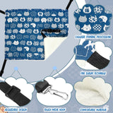 BBTO 3 Pcs Reversible Pet Hammock Soft Plush Cat Hanging Hammock Guinea Pig Bed Rat Cage Accessories for Puppy Dog Piggy Kitten Ferret Rabbit Other Small Animals(Cat)