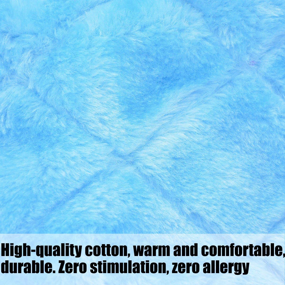 Winter Warm Bird Nest House Shed Hut Hanging Hammock Finch Cage Plush Fluffy Birds Hut Hideaway for Hamster Parrot Macaw Budgies Eclectus Parakeet Cockatiels Cockatoo Lovebird (M, Blue)