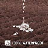 Nanbowang Waterproof Dog Bed Replacement, Washable Pet Pillow Cover Quilted, Lovely Puppy Bed for Dog/Cat - 16x25 Brown