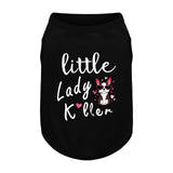 Dog Shirts - Little Lady Killer Heat Transfer Design - Lightweight, Breathable T-Shirts for Small, Medium, Large Dogs - Soft, All-Season Pet Clothes. Provides Sun Protection.Black XL
