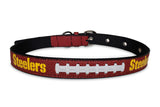 Pets First Tough Leather Pet Collar NFL Pittsburgh Steelers Premium Dog Collar, Limited Edition, Size Large. Best & Strongest Heavy-Duty Dog Collar!, Large (20-29" Long & 1" Wide) (PIT-3081-LG)