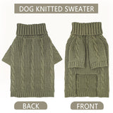 Dog Sweaters for Small Dogs Girl Fall Chihuahua Clothes Thick Small Dog Sweater Knitted Turtleneck Dog Clothes Stretchy Puppy Sweater Pet Pullover Knitwear Dog Outfits for Cold Weather (Green, Small)