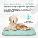 NWK Pet Cooling Mat - 27.5’’ X 20’’ Ice Silk Cooling Mat for Dogs & Cats Portable & Washable Pet Cooling Blanket, Car Seats, Beds for Summer (Green Fruit, Medium)