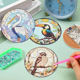 croshom 8 PCS Birds Diamond Art Coasters Diamond Painting Coasters Kits with Holder, Birds DIY Coasters for Adult Beginners, Diamond Art Crafts Supplies