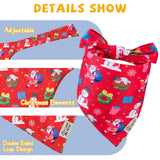 SCENEREAL Christmas Dog Bandana, Double Side Dog Scarf for Small Medium Large Dogs Cats Puppy,Holiday Bandanas for Dogs Boys Girls, Premium & Soft Fabric Pet Accessories for Birthday Party Days