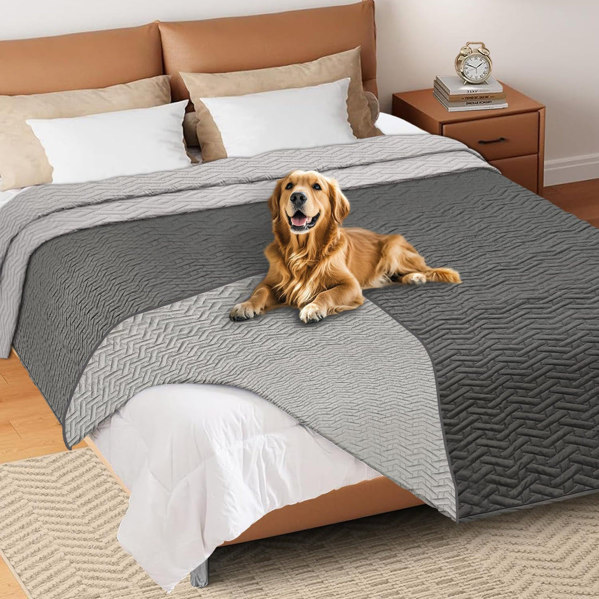 Asatdd Waterproof Dog Couch Cover, Soft Pet Bed Cover, Furniture Sofa Car Protector for Puppy Dog Cat and Pet, 40" x 50", 1 Pack