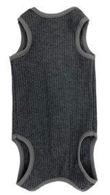 Lanyarco Pet Cat Recovery Suit Shirt Clothes,Collar Alternative for Cats, Small Dark Grey Back Length 8.0"