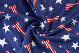 Bone American Star 4th of July Navy Blue Stripe Dog T-Shirts Summer Lightweight Pet Clothes X-Large 17.6" Back Length