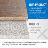 FluffyDream Cat Condo Scratcher Post Cardboard, Milk Box Shape Cat Scratching House Bed, Black Color