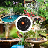 VOROSY 3.5W Solar Fountain, Upgrade Solar Water Fountain Pump Outdoor,Solar Bird Bath Fountains with 4 Fixed Rods & 8 Orange Nozzles for Bird Bath, Garden, Pond, Pool