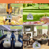 FCQQYWZ Bird Carrier Travel Cage with Stand, Small Bird Travel Carrier for Parrot with Perch, Side Access Window (Grey)