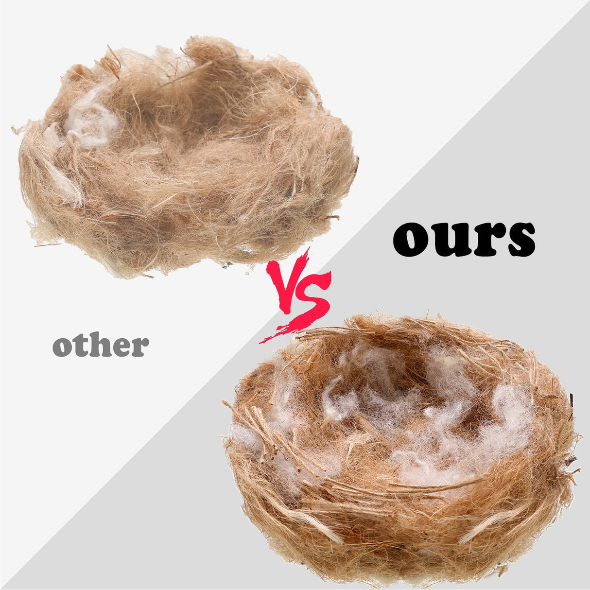 Amyhill 120g/4.23 oz Bird Nesting Materials Mixing Parakeet Nest Material Finch Bird Bedding Hideouts for Canary Coconut for Tree Trunks Cages Garden Yard Home Party Easter Decor