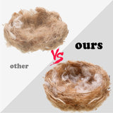 Amyhill 120g/4.23 oz Bird Nesting Materials Mixing Parakeet Nest Material Finch Bird Bedding Hideouts for Canary Coconut for Tree Trunks Cages Garden Yard Home Party Easter Decor