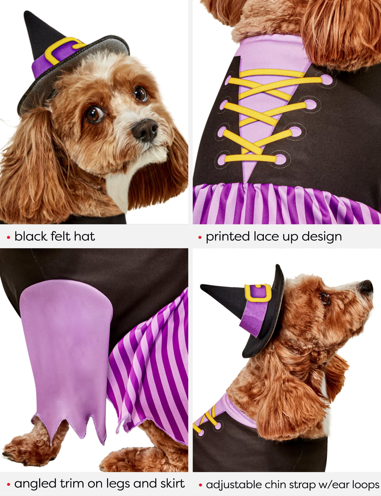 Rubies Witch Pet Costume for Dogs or Cats, Medium