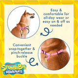 SpongeBob SquarePants for Pets Patrick Dog Harness for Small Dogs | No Pull Dog Harness Vest with Green Body, Purple Flowers, and Pink Straps | Soft and Comfortable Small Dog Apparel