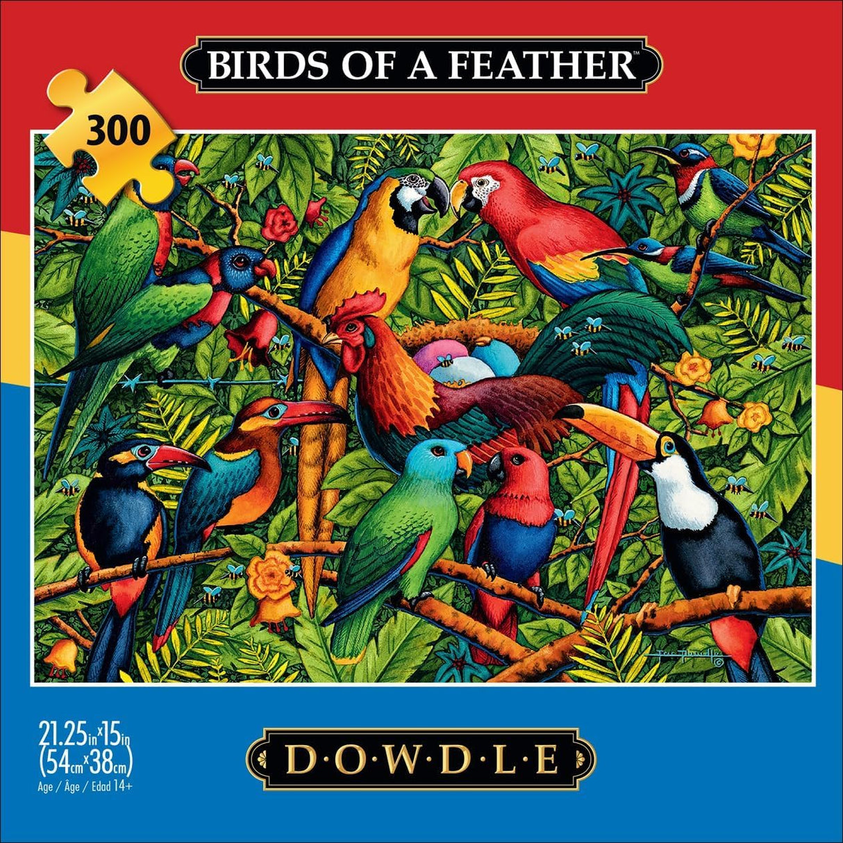 Buffalo Games - Eric Dowdle - Birds of a Feather - 300 Piece Jigsaw Puzzle for Adults Challenging Puzzle Perfect for Game Nights - Finished Size is 21.25 x 15.00