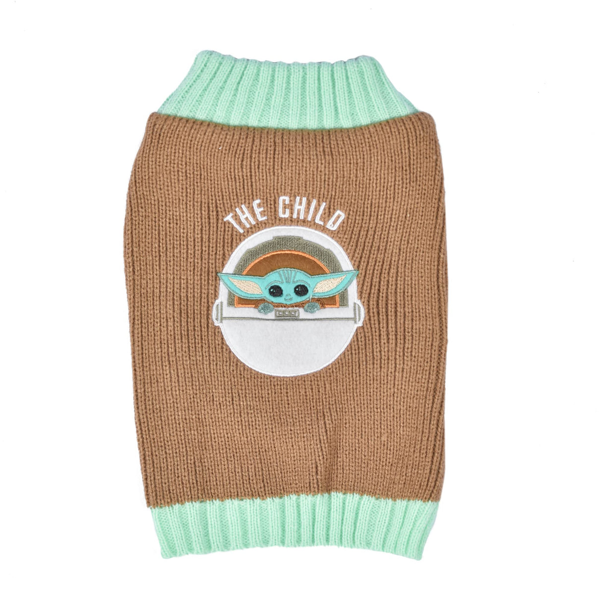 Star Wars Mandalorian The Child Dog Sweater - The Mandalorian & Grogu Pet Outerwear for Dogs - Officially Licensed Dog Apparel & Accessories, Size Medium