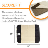 K&H Pet Products Lectro-Soft Outdoor Heated Dog & Cat Bed Replacement Cover, Fits K&H Lectro-Soft Medium Beds (Heated Bed Sold Separately), Machine Washable Soft Fleece Cover - 24 X 19in