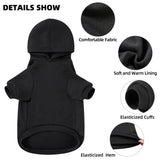 GreenJoy Dog Hoodie & Sweater - Cold Weather Coat for Puppies, Cats & Small to Large Dogs (Medium, Black)