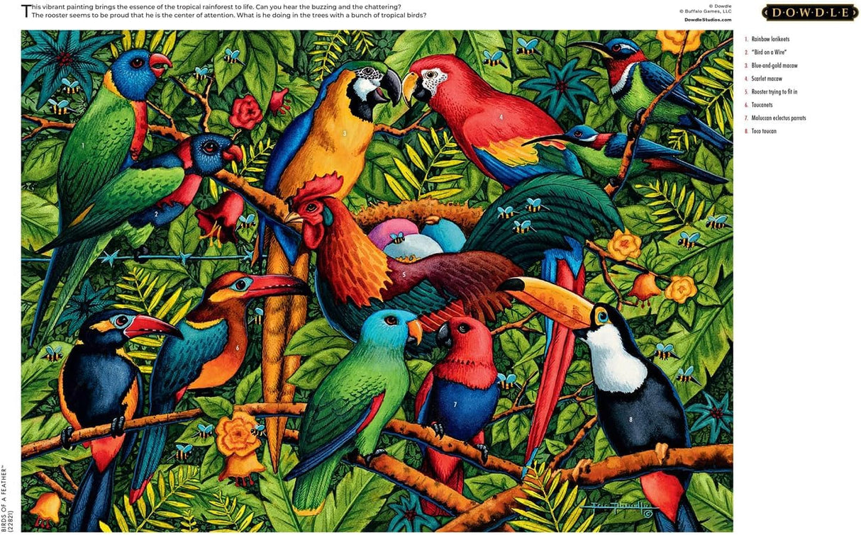 Buffalo Games - Eric Dowdle - Birds of a Feather - 300 Piece Jigsaw Puzzle for Adults Challenging Puzzle Perfect for Game Nights - Finished Size is 21.25 x 15.00