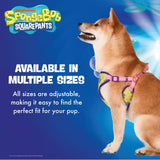 SpongeBob SquarePants for Pets Patrick Dog Harness for Small Dogs | No Pull Dog Harness Vest with Green Body, Purple Flowers, and Pink Straps | Soft and Comfortable Small Dog Apparel