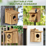 CLACKIBUKVYZ Small Bird House for Hummingbirds,Bird Houses for Outside,Humming Bird Houses for Outside,Outdoor Bird Box,Birdhouse,Bluebird House,Wooden Birdhouse with perches