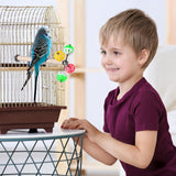 Teniinet Stand Perch Toy with Rotating Balls for Birds, Parakeets, Budgies, Cockatiels, Parrots, Budgerigars, Conures, Parrotlets, Ringnecks, Lovebirds (1Pcs)