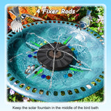 Yzert Solar Fountain Coffee Flower, 2025 Upgrade Floating Solar Water Fountain Pump with 4 Fixers & 7 Nozzles for Bird Baths, Ponds, Pools, Gardens, Patios, Outdoors&Flower Pots