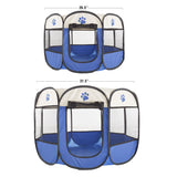 Pop-Up Pet Playpen - Indoor and Outdoor Dog Pen with Carrying Case - Portable Pet Enclosure for Dogs, Cats, and Other Small Animals by PETMAKER (Blue)