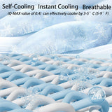 Rzxlszy Cat Cooling Mat 20" x 15" Small Pad for Dogs Sleeping Mats for Dog and Cat Durable Self Cool Pet Blanket Outdoor Indoor Non-Slip Cooling Dog Crate Mats (Gray)