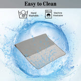 MeiLiMiYu Washable Dog Cooling Mat Ice Silk Pet Self Cooling Pad Blanket for Indoor & Outdoor Car Seats (Grey, 28x22 in)