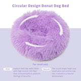 wrkfree Chinchilla Bed Purple for Cage Fluffy Round Beds for Small Animals Washable Anti Slip 11.8 inch