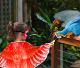 Creatoy Bird-Wings-Costume for Kids Eagle-Wings Toddler Owl Parrot Dress Up for Boys Girls with Mask Party Halloween Favors Gifts