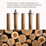 Tfwadmx 8 PCS Parakeet Perch Bird Stand Toy Natural Wood Platform Grinding Nail Cage Accessories for Small Birds Cockatiels Lovebirds Budgie Parrots