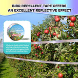 Bird Scare Tape Ribbon(524FT) - Reflective Tape for Birds - Keep Birds Away Outdoor - Scare Tape for Bird Control - Double Side Ribbon, Scare Geese, Pigeon, Duck, Woodpecke - Yard Decoration