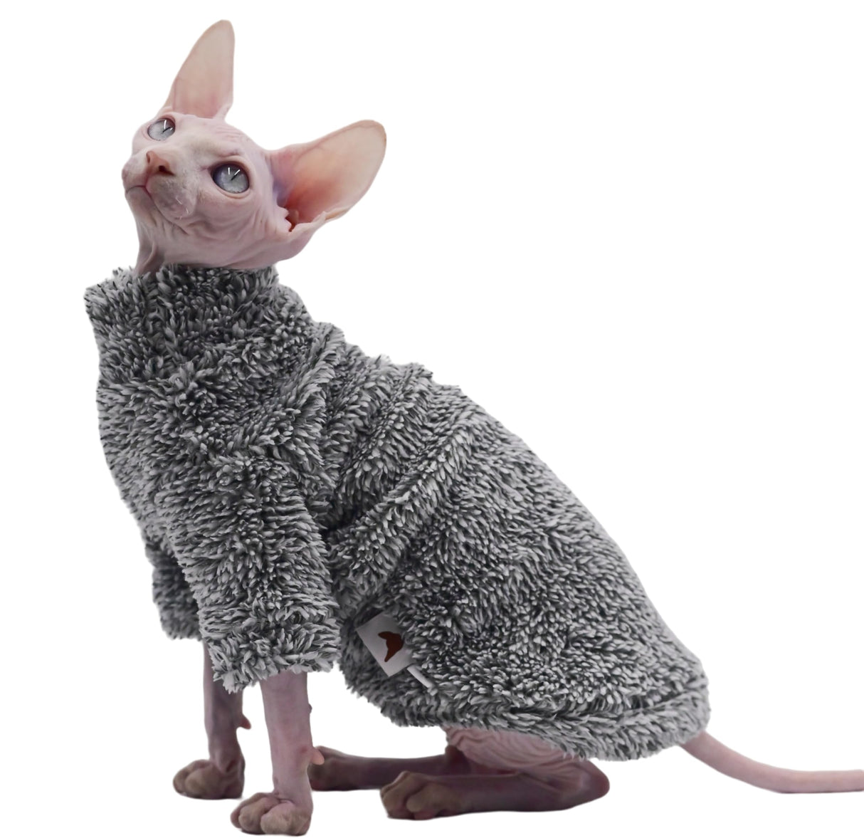 Sphynx Cat Apparel Kitty Clothes Warm Autumn and Winter Hairless Cat Outfits Cat Clothes for Devon Rex Cats, Cornish Cats and Small Cats (Pink, Large)