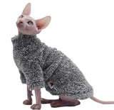 Sphynx Cat Apparel Kitty Clothes Warm Autumn and Winter Hairless Cat Outfits Cat Clothes for Devon Rex Cats, Cornish Cats and Small Cats (Pink, Large)