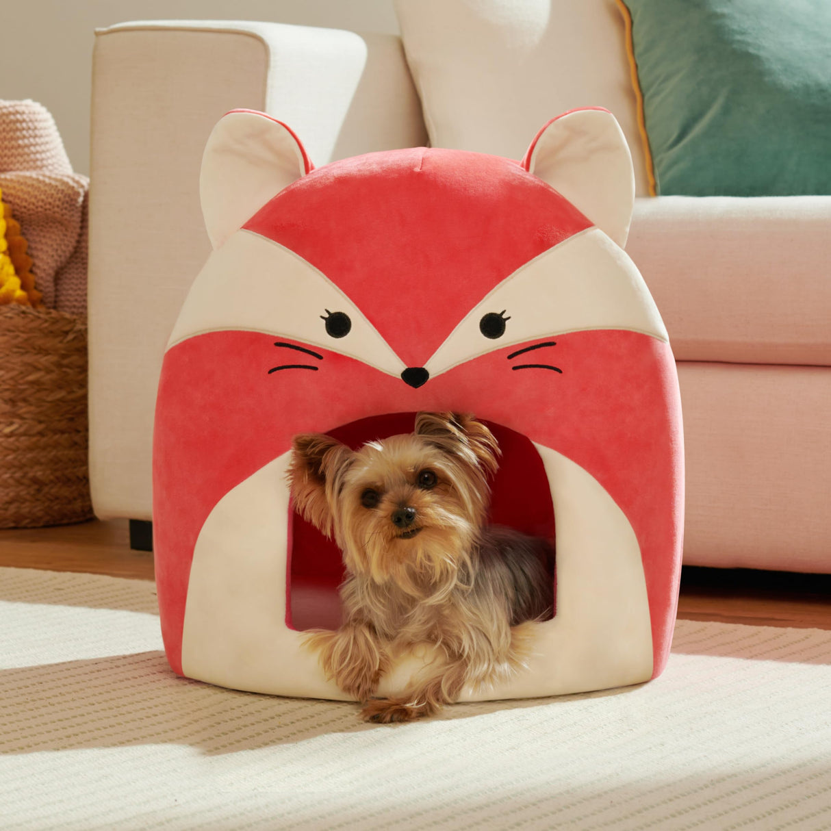 Squishmallows Original 16-Inch Fifi The Fox Pet Cave - Ultrasoft Official Jazwares Pet Bed for Dogs and Cats