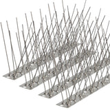 KOKMEYA Bird Spikes 3.28FT, 304 Stainless Steel Bird Deterrents Spikes for Outside to Keep Birds Away Birds Scare Devices Outdoor 4Pcs