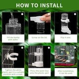 Pet Bird Automatic Water Dispenser,Bird Cage Hanging Drinking Device,Automatic Parrot Water Feeder,Budgies, Birds, Love Birds, Canary Drinking Fountains.