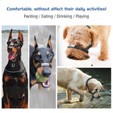 Pawaboo Dog Muzzle, Head Halter Collar for Dog, Pet Dogs Nylon Reflective Adjustable Loop Anti-Biting Barking Control Easy Fit Dogs StopsPulling Head Leash, Medium Size, Black