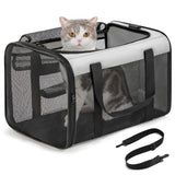 Conlun Soft-Sided Cat Carrier for Small-Medium Cats, Puppies up to 15 Lb, Airline Approved