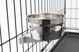 Lixit Quick Lock Cage Bowls for Dogs, Cats, Rabbits and Other Pets (20oz, Stainless)