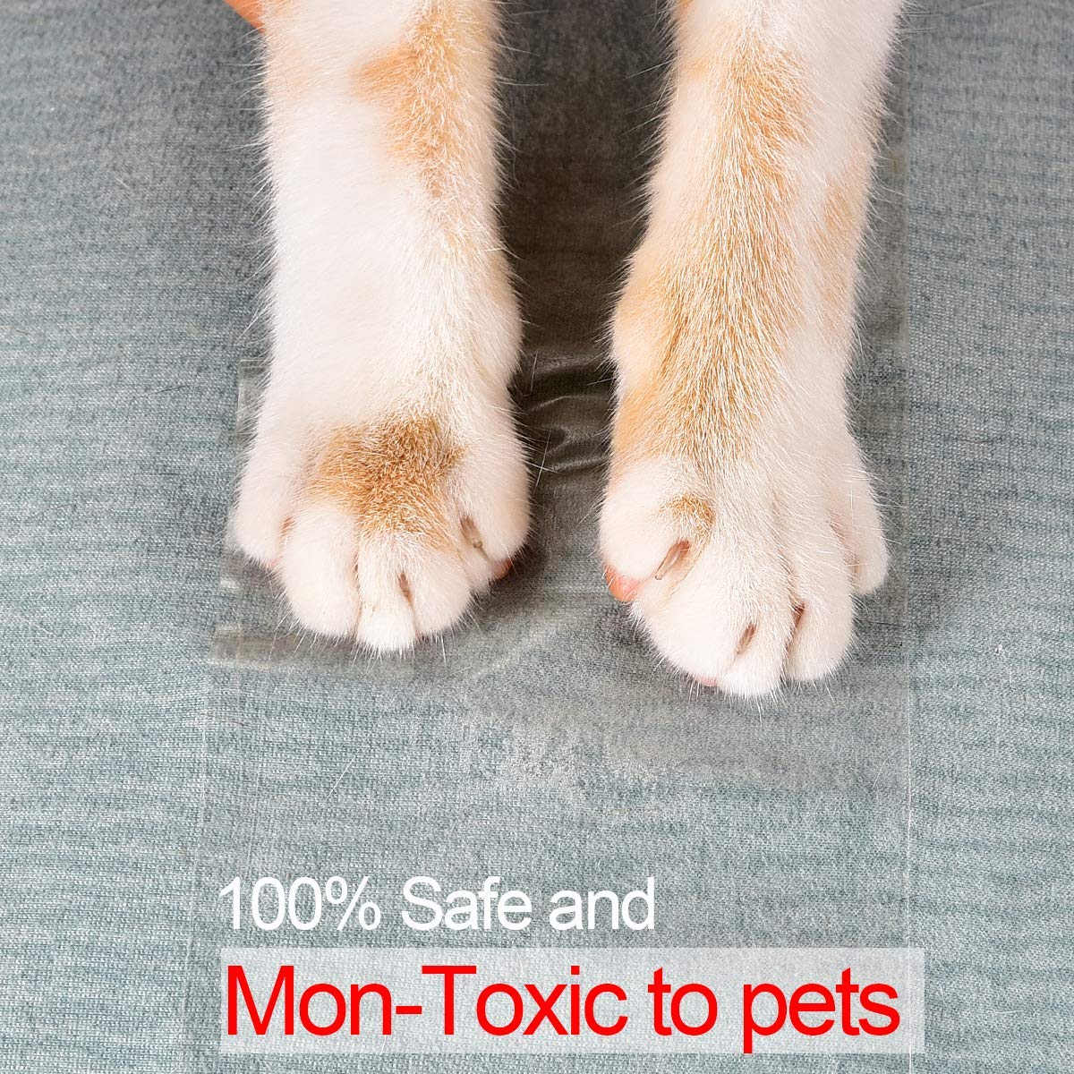 Petslucent Cat Scratch Furniture Protector Tape, Cat Anti Scratch Training Tape, Double Sided Clear Sticky Paws Guards for Carpet, Sofa, Couch, Door (3''x 30 Yards)